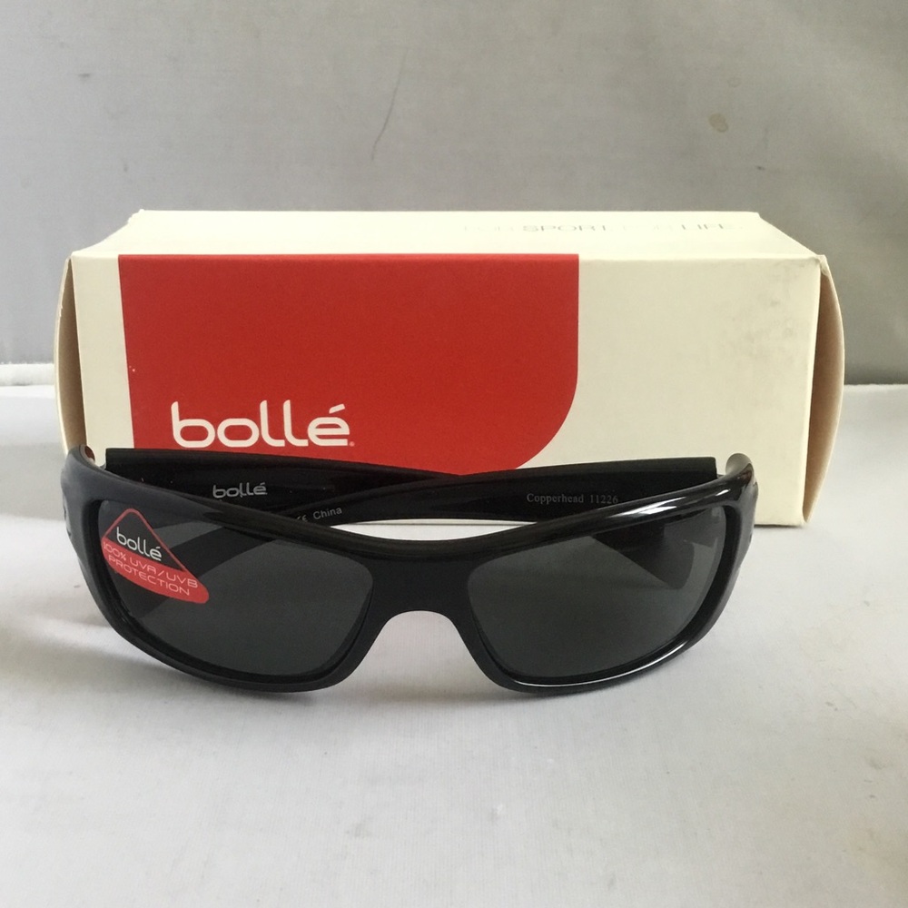 bolle Black Wraparound Sunglasses